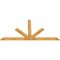 Ekena Millwork Saratoga Rough Sawn Timber Gable Bracket, Western Red Cedar, 108"W x 54"H x 2"D x 6"F, 12/12 Pitch GBW108X54X0206SAR00RWR - alternate 4